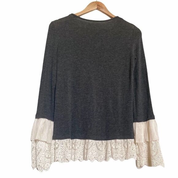 Bailey 44 Lace Trimmed Top Small - Picture 4 of 5